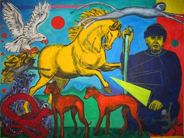 Print of Figurative Horse Paintings by Hinrich Sickenberger
