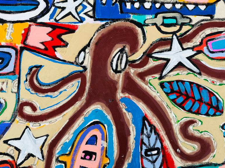 Original Abstract Expressionism Abstract Painting by Jonas Fisch