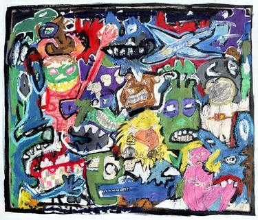 Original Abstract Expressionism Abstract Paintings by Jonas Fisch