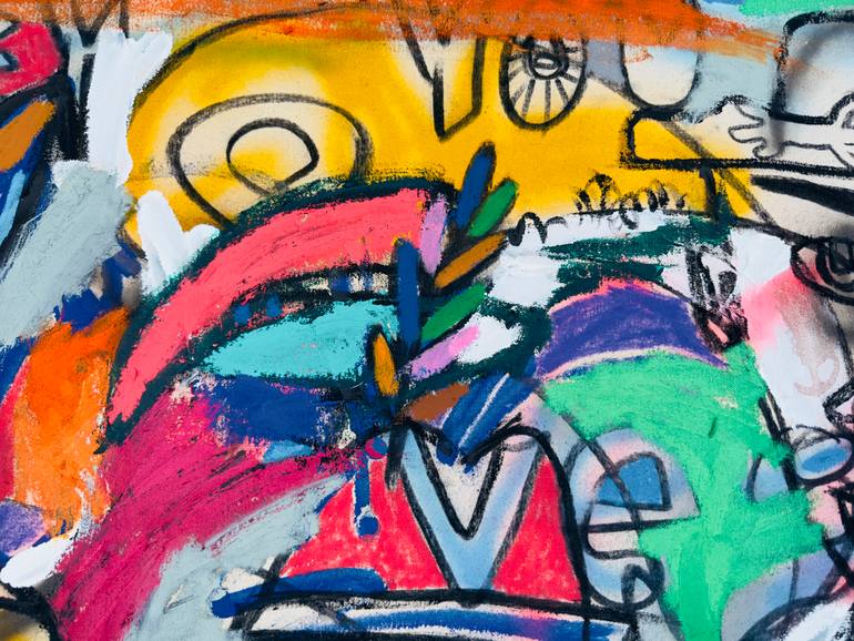 Original Abstract Expressionism Abstract Painting by Jonas Fisch