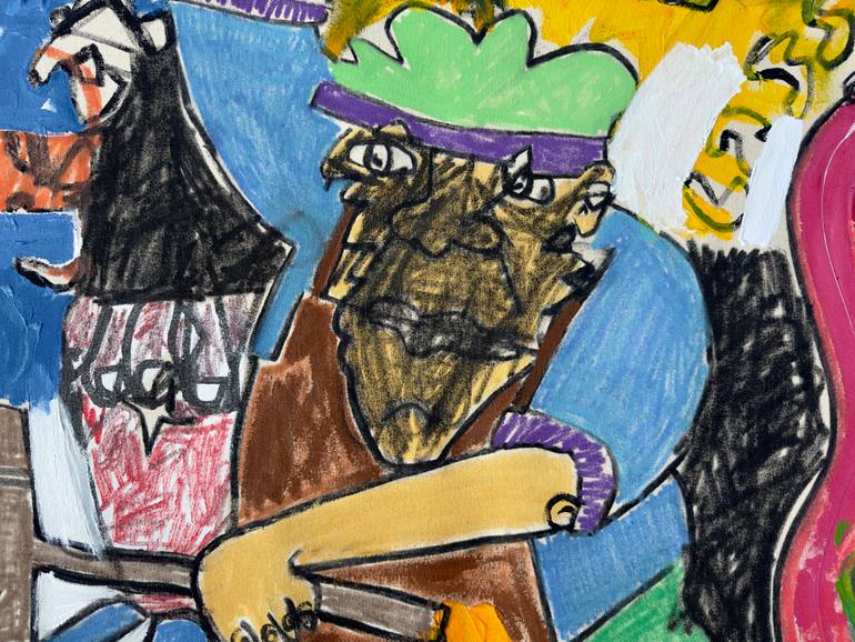 Original Abstract Expressionism Fantasy Painting by Jonas Fisch