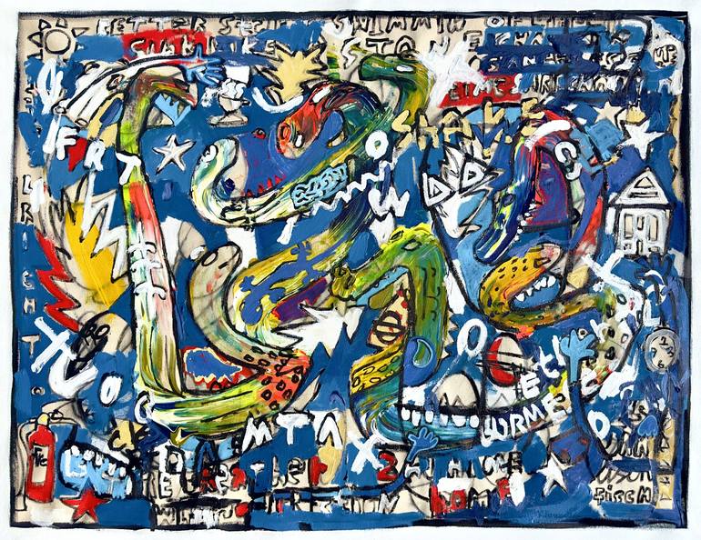 Original Abstract Expressionism Abstract Paintings by Jonas Fisch