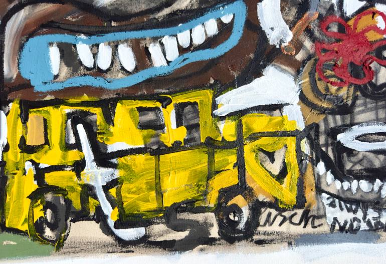 Original Abstract Expressionism Abstract Painting by Jonas Fisch