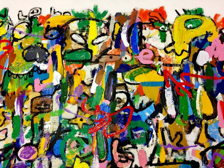 Original Abstract Expressionism Abstract Painting by Jonas Fisch