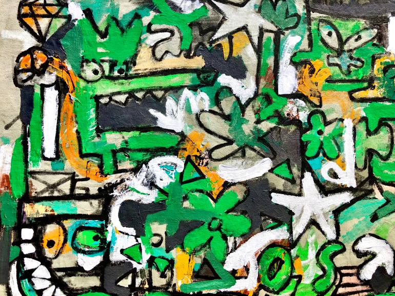 Original Abstract Expressionism Abstract Painting by Jonas Fisch