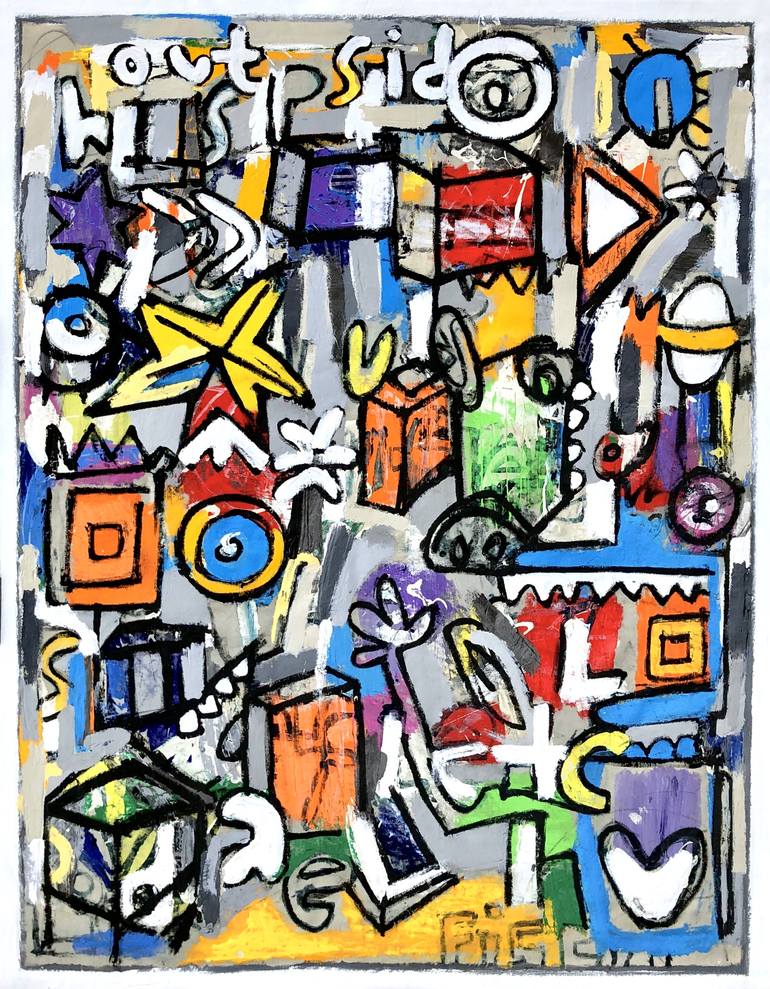 Original Abstract Expressionism Abstract Painting by Jonas Fisch