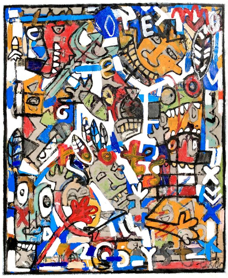 Original Abstract Expressionism Abstract Paintings by Jonas Fisch