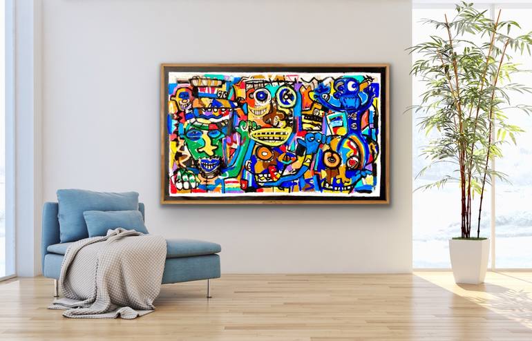 Original Abstract Expressionism Abstract Painting by Jonas Fisch