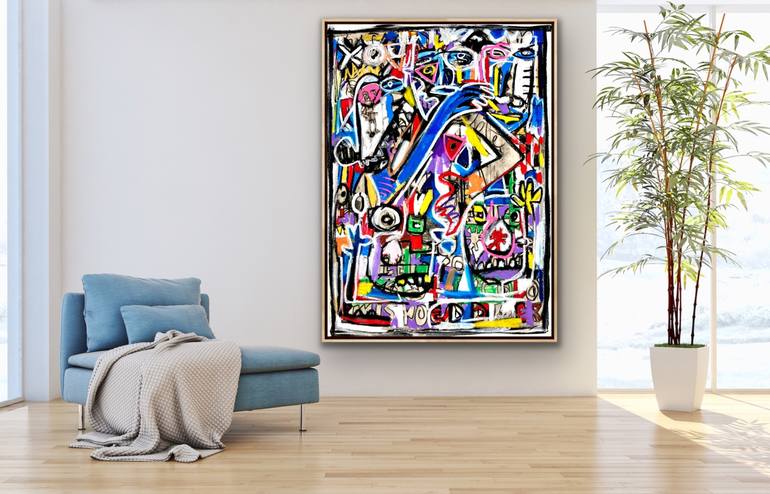 Original Abstract Expressionism Abstract Painting by Jonas Fisch