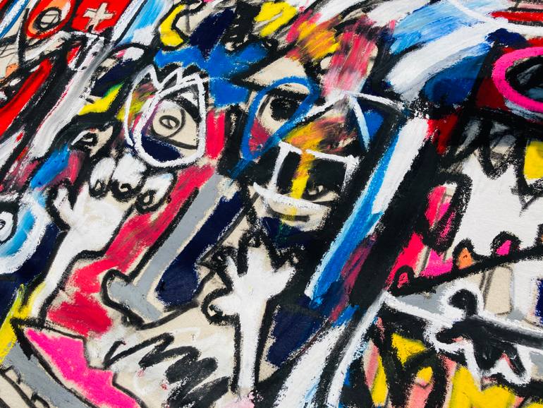 Original Abstract Expressionism Abstract Painting by Jonas Fisch