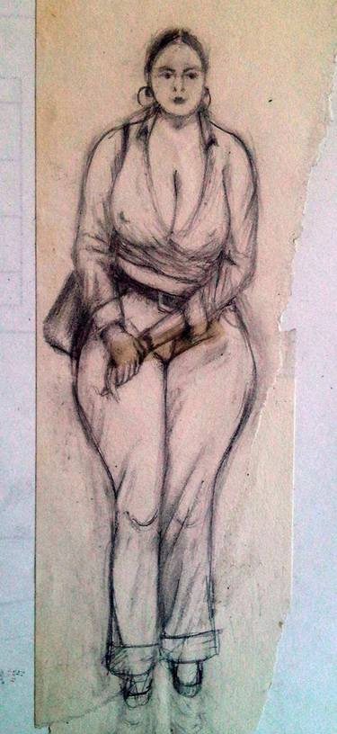 Original Figurative Women Drawings by Celino Deira