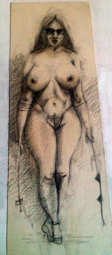 Original Figurative Erotic Drawings by Celino Deira