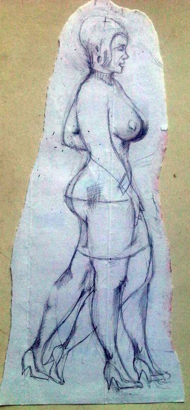 Original Figurative Erotic Drawings by Celino Deira