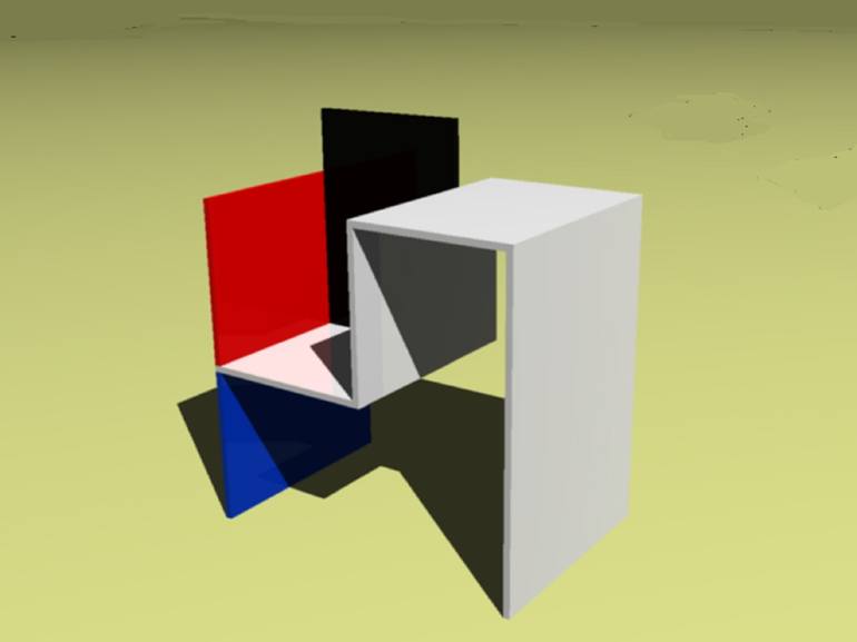 Original Conceptual Geometric Sculpture by Celino Deira