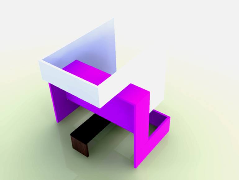 Original Conceptual Geometric Sculpture by Celino Deira