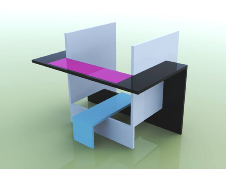 Original Conceptual Geometric Sculpture by Celino Deira