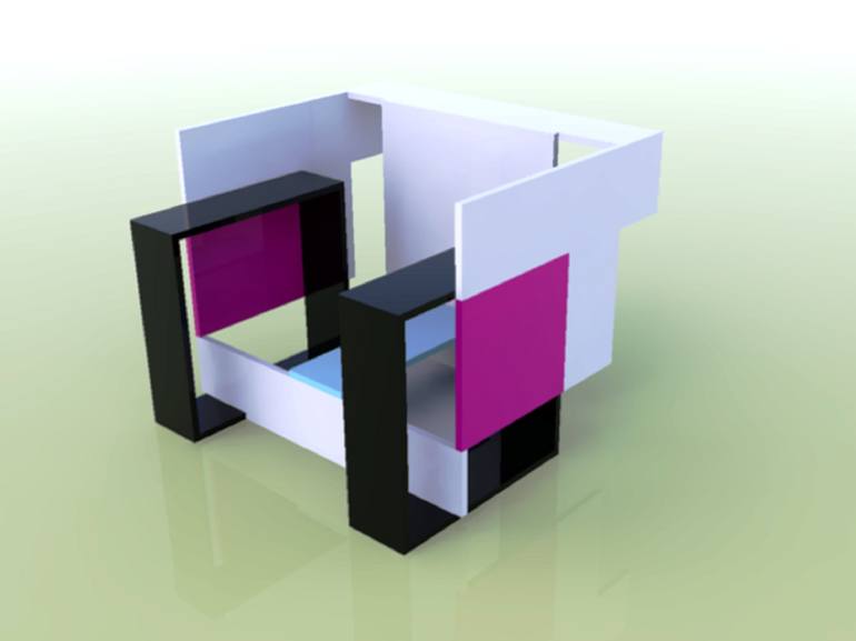 Original Modern Geometric Sculpture by Celino Deira