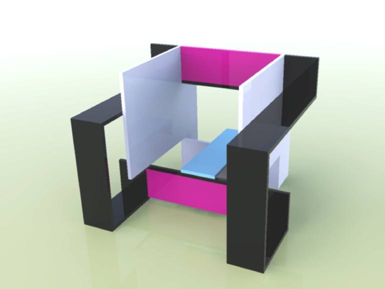 Original Geometric Sculpture by Celino Deira