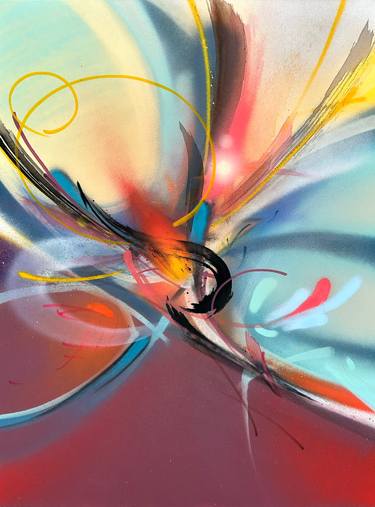 Original Abstract Expressionism Abstract Painting by Bob Peck