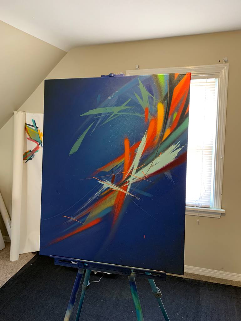 Original Abstract Expressionism Abstract Painting by Bob Peck