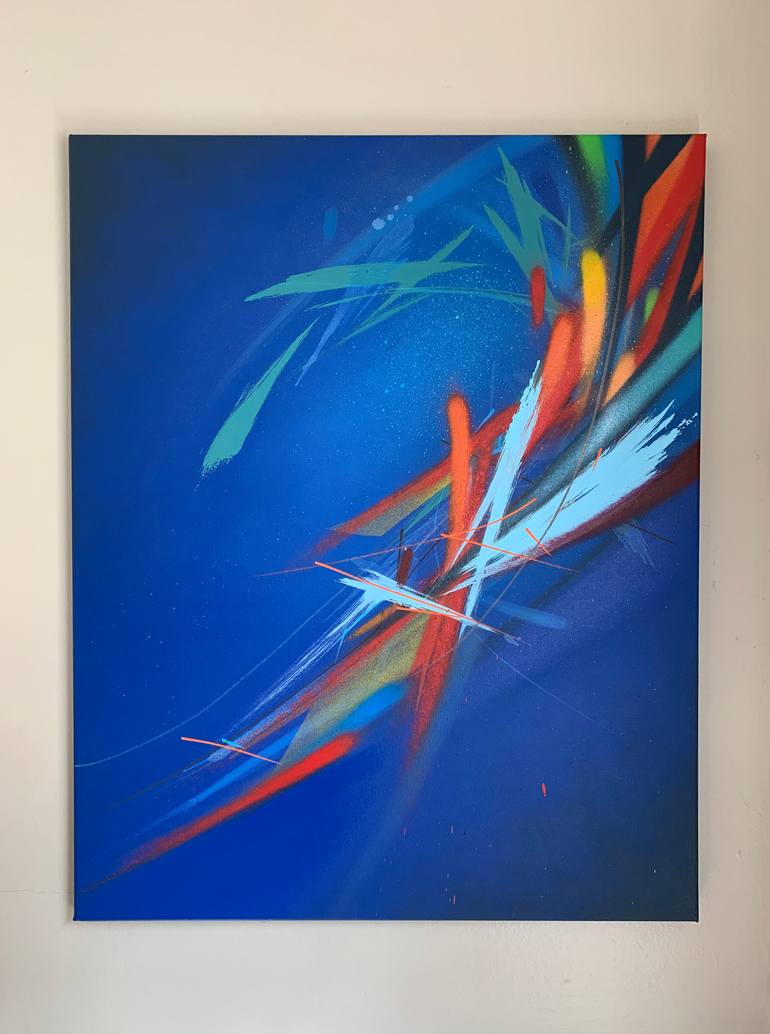 Original Abstract Expressionism Abstract Painting by Bob Peck