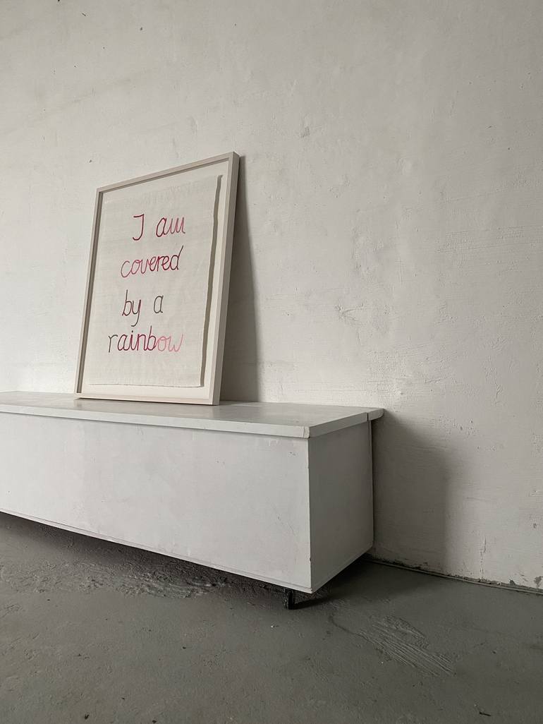 Original Abstract Typography Mixed Media by Thea Altmann