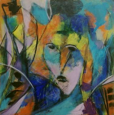 Original Abstract People Paintings by Karl-Heinz Schicht
