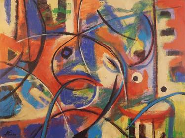 Original Art Deco Abstract Paintings by Karl-Heinz Schicht