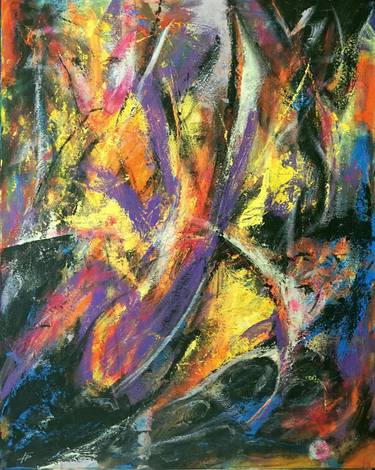 Original Abstract Fantasy Painting by Karl-Heinz Schicht