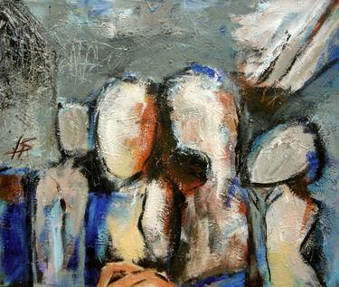 Original Expressionism People Paintings by Karl-Heinz Schicht