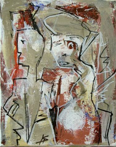 Original Expressionism People Paintings by Karl-Heinz Schicht