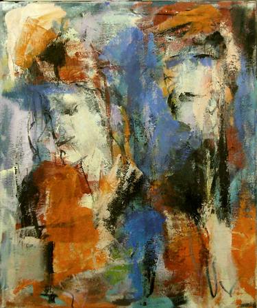 Original Expressionism People Paintings by Karl-Heinz Schicht