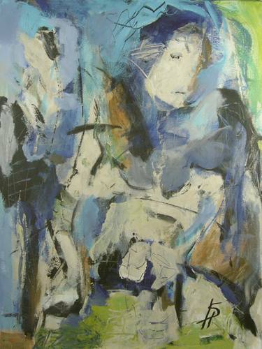 Original Expressionism People Paintings by Karl-Heinz Schicht