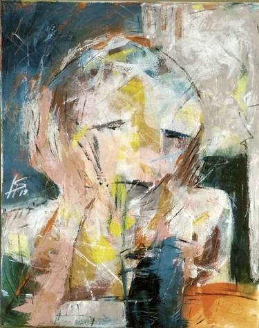 Original Expressionism People Paintings by Karl-Heinz Schicht