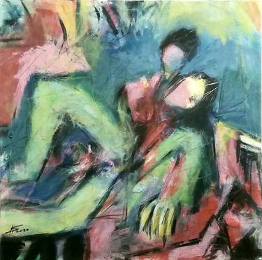 Original Expressionism People Paintings by Karl-Heinz Schicht