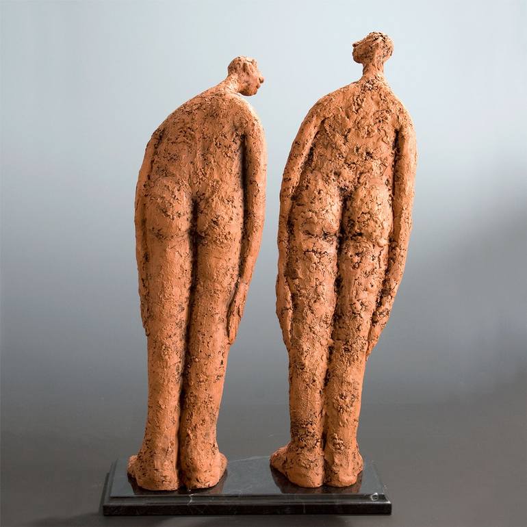 Original Figurative Love Sculpture by Roelna Louw
