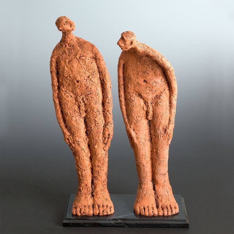 Original Figurative Love Sculpture by Roelna Louw