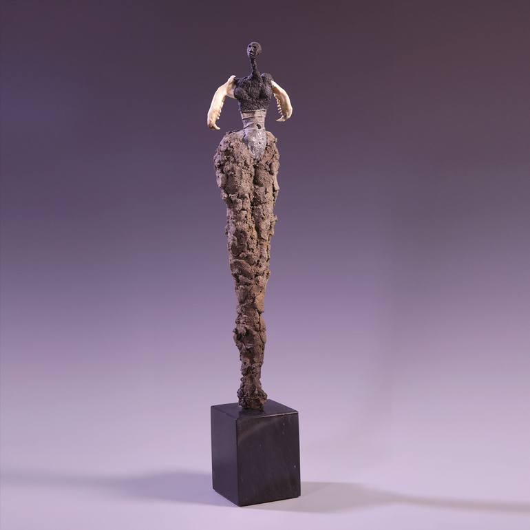 Original Abstract Fantasy Sculpture by Roelna Louw