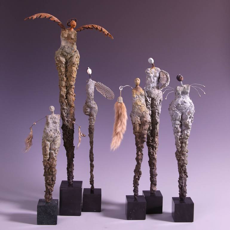 Original Abstract Fantasy Sculpture by Roelna Louw