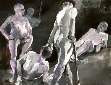 Original Realism Nude Paintings by Roche Gardies