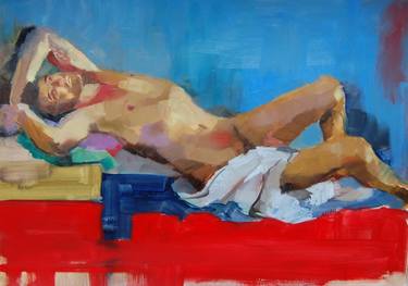 Original Realism Nude Paintings by Roche Gardies