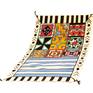 Handwoven rug with original design with ethnic symbols.Will be perfect artistic textile decoration in your interior