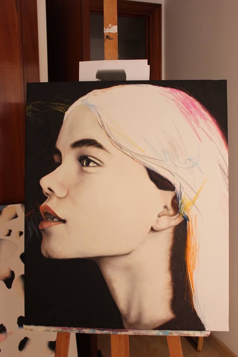 Original Figurative Portrait Painting by Andrea Castro