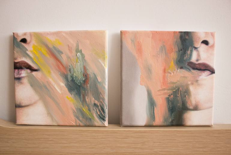 Original Expressionism People Painting by Andrea Castro