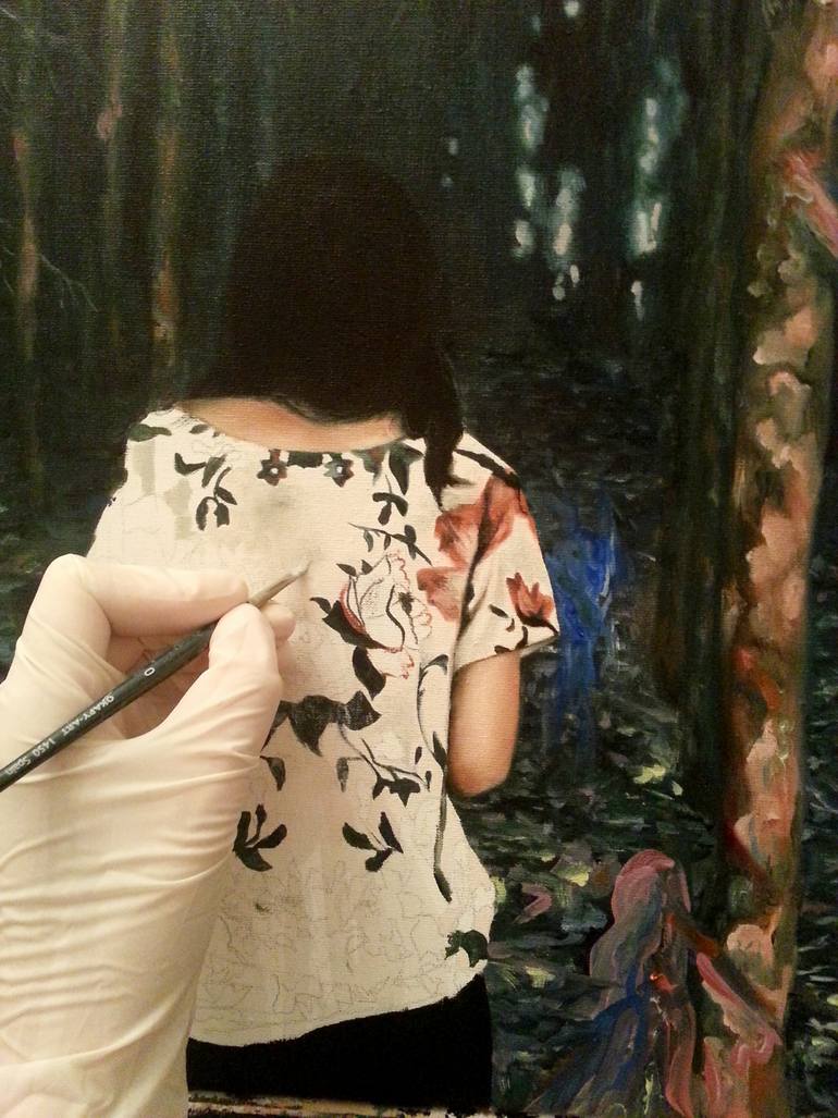 Original Expressionism Nature Painting by Andrea Castro