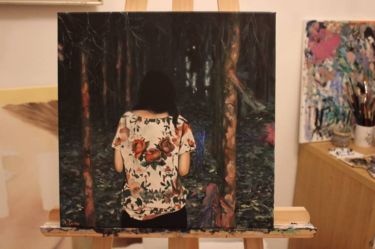 Original Expressionism Nature Painting by Andrea Castro