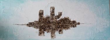 Original Abstract Expressionism Cities Painting by Paul Moran