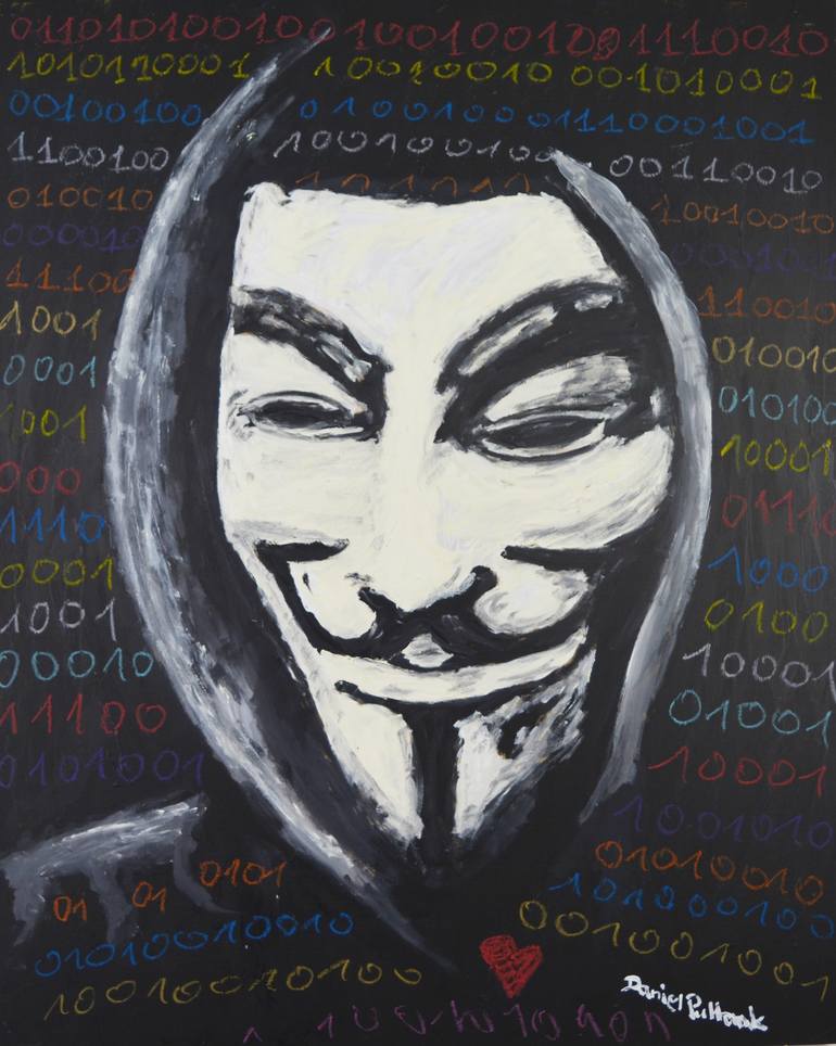 Anonymous Mask Canvas Print Wall Art by Bioworkz