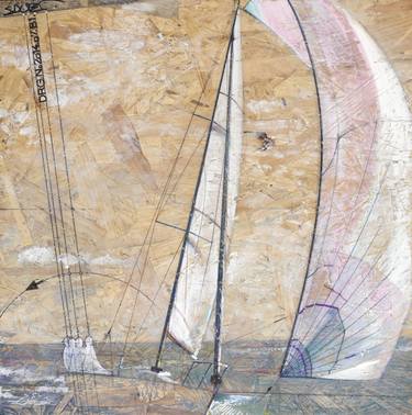 Print of Figurative Sailboat Paintings by Philippe Saltet