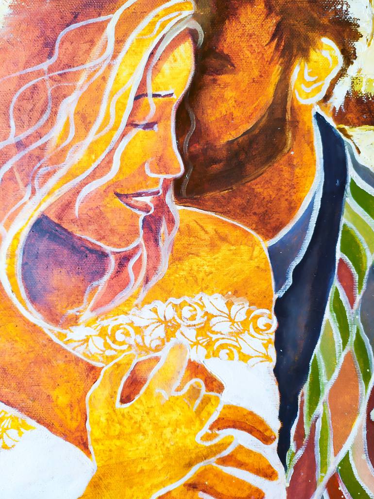 Original Conceptual Love Painting by Olga Pichkoorova